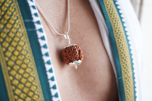 11 Mukhi Rudraksha Pendant · Silver Chain