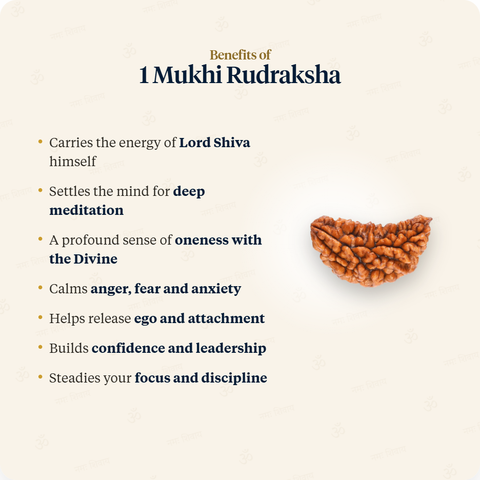 Red Thread benefits of 1 Mukhi Rudraksha