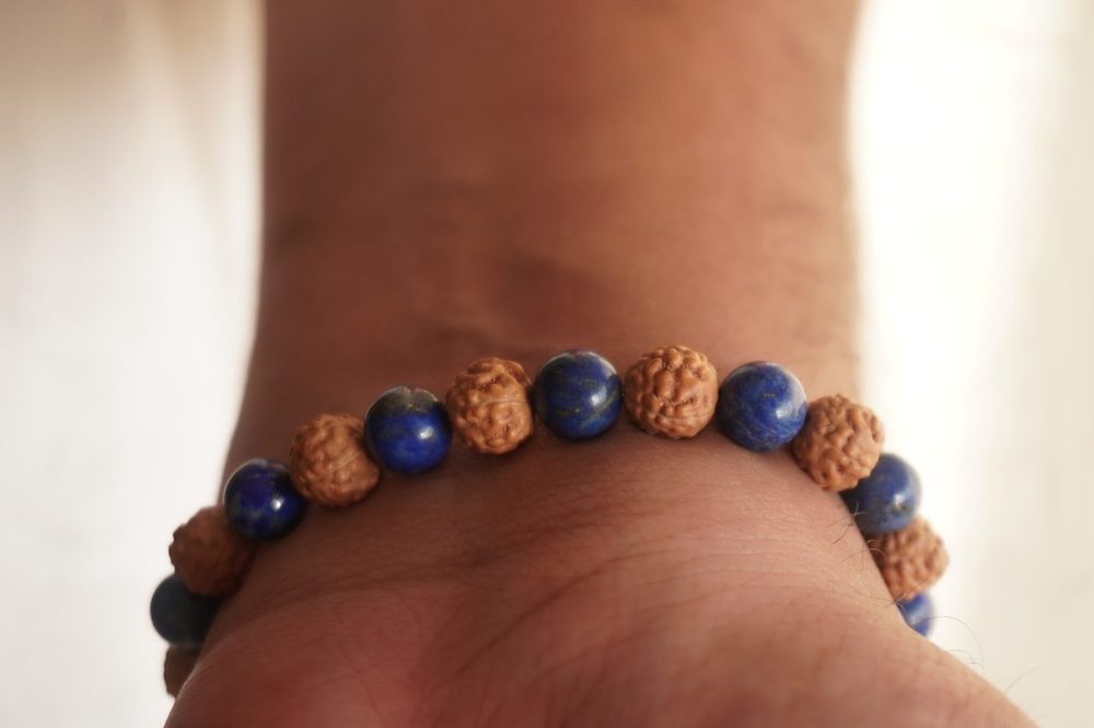 Rudraksha & Lapis Lazuli Bracelet