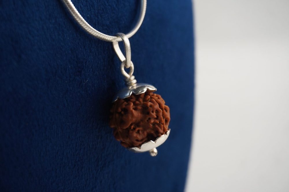 5 Mukhi Rudraksha Silver Pendant